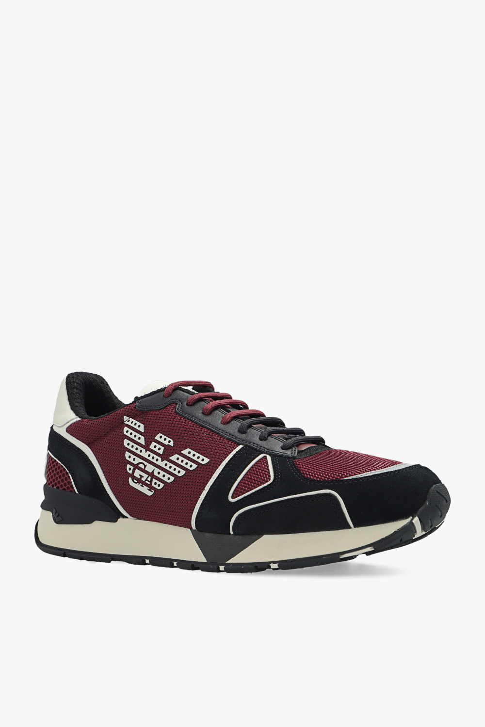 スニーカー EMPORIO ARMANI FW25 SNEAKERS (EM003663 AF18212 MC069) SchaferandweinerShops Switzerland - Burgundy Sneakers with